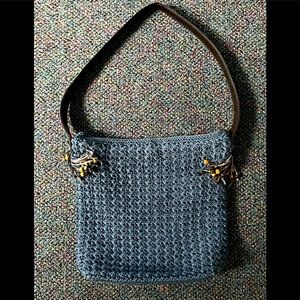 The SAK crochet bag with leather strap